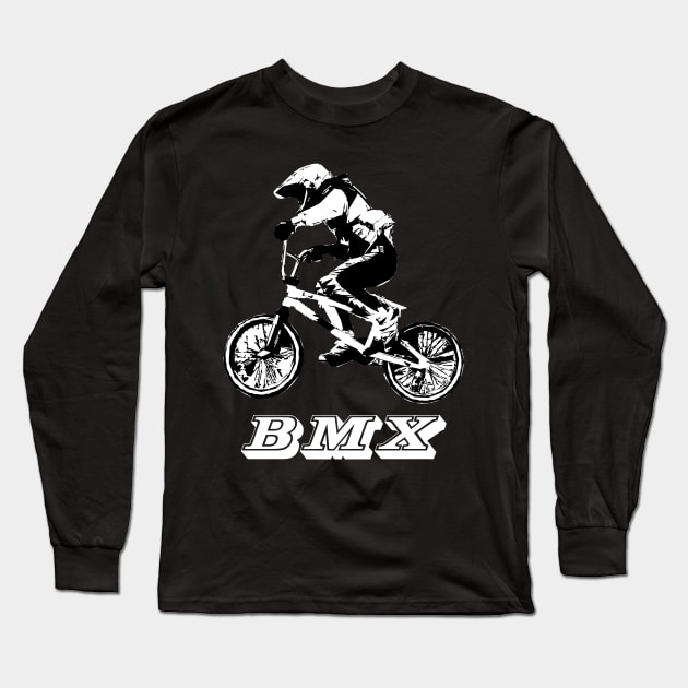 bmx Long Sleeve T-Shirt by rickylabellevie